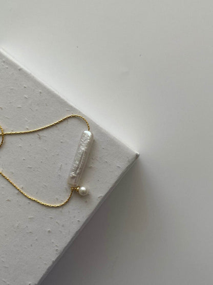 Whisper Drop Pearl Necklace - SOLIS