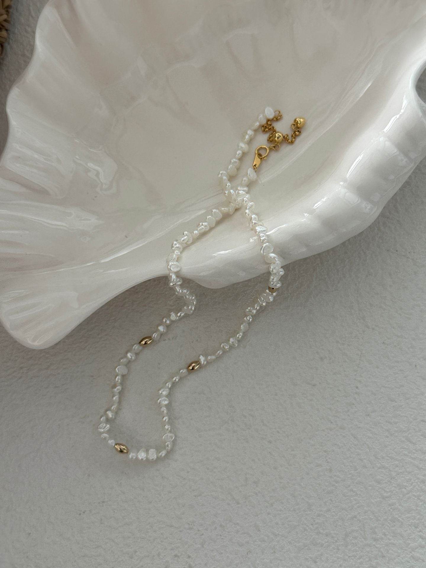 Mini Baroque Pearl Layering Necklace - SOLIS