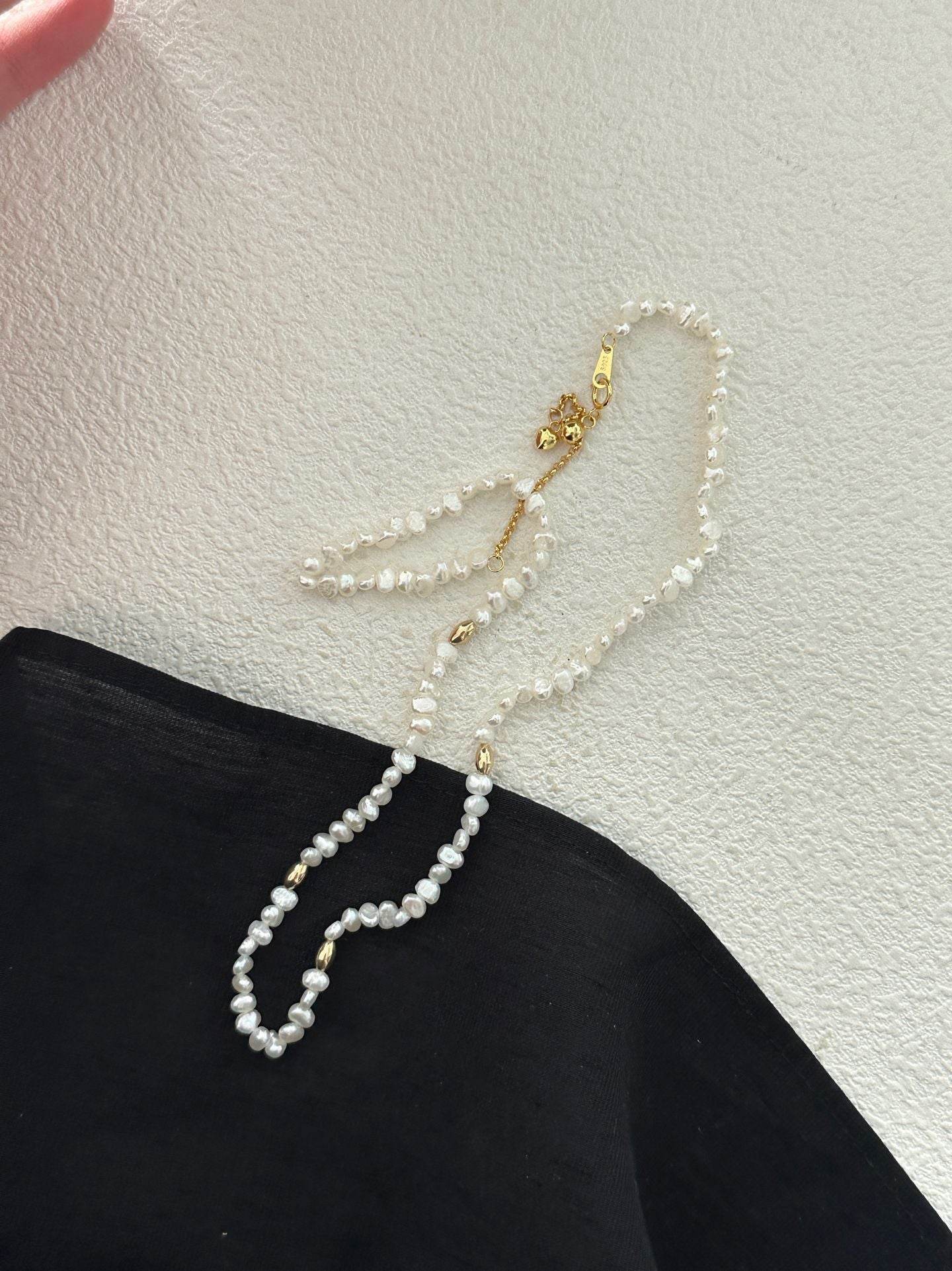 Mini Baroque Pearl Layering Necklace - SOLIS