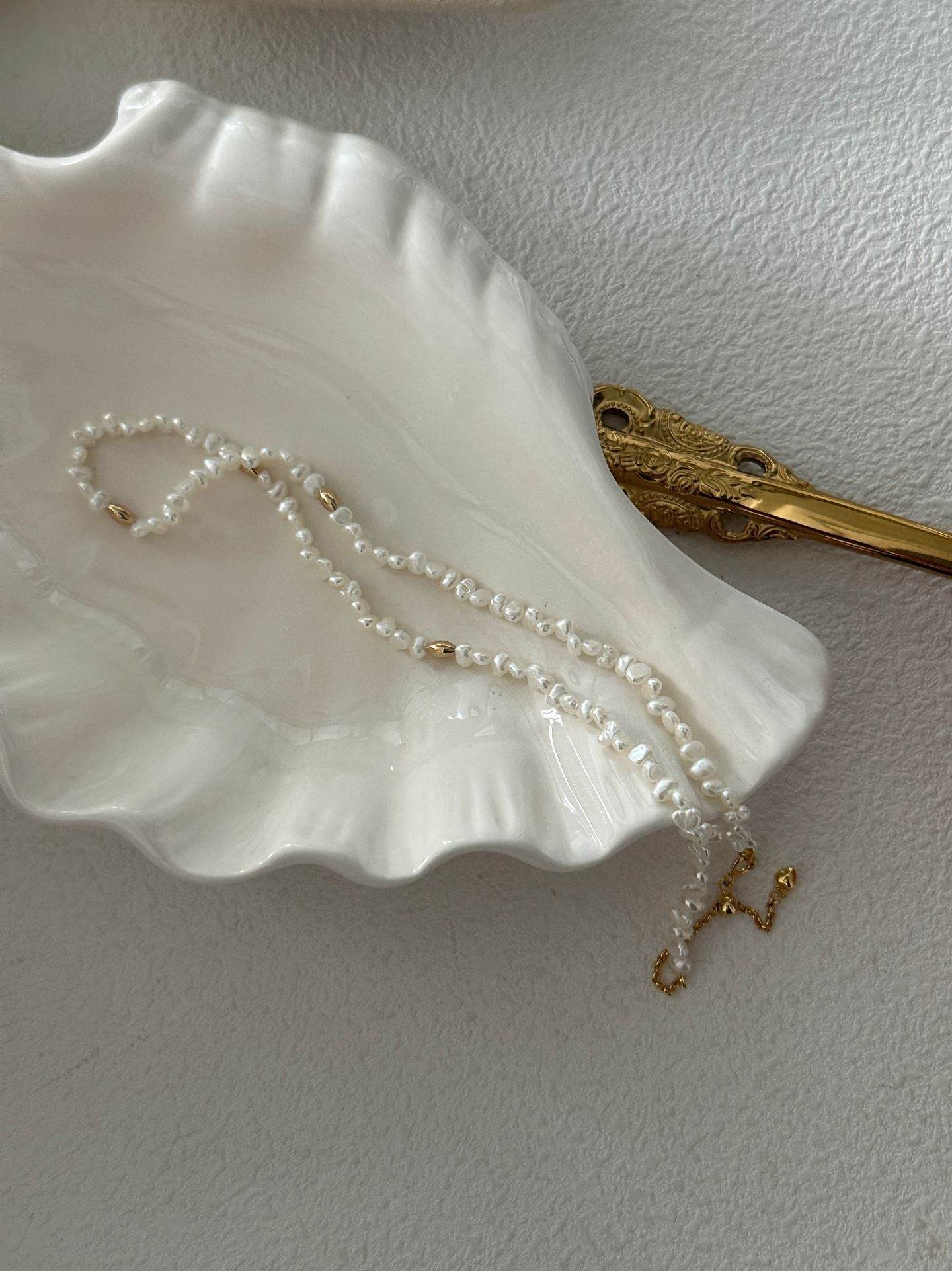 Mini Baroque Pearl Layering Necklace - SOLIS