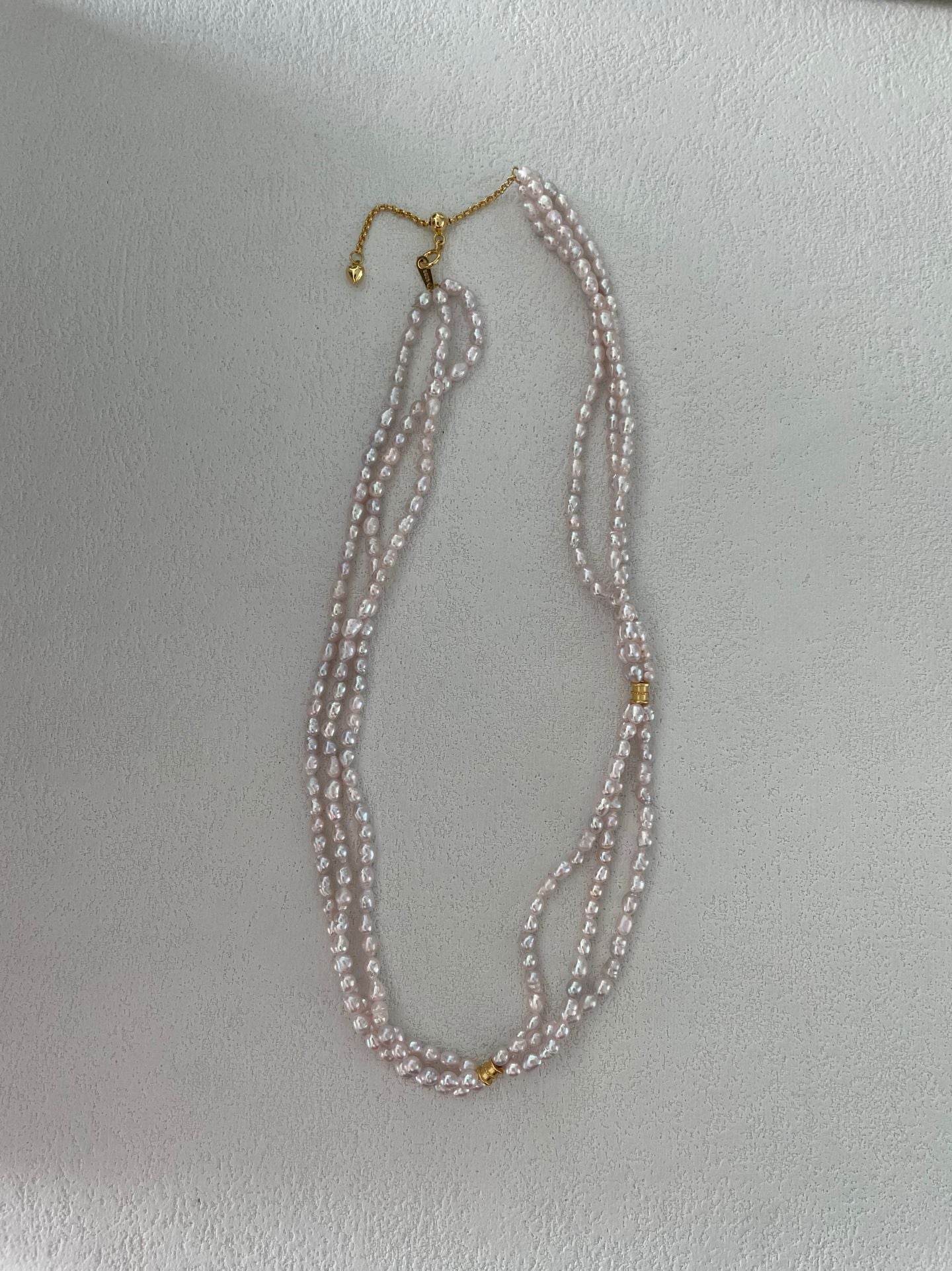 Triple Pink Pearl Dream Necklace - SOLIS
