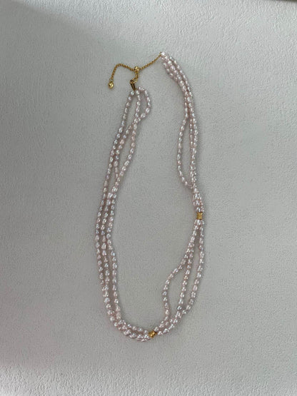 Triple Pink Pearl Dream Necklace - SOLIS