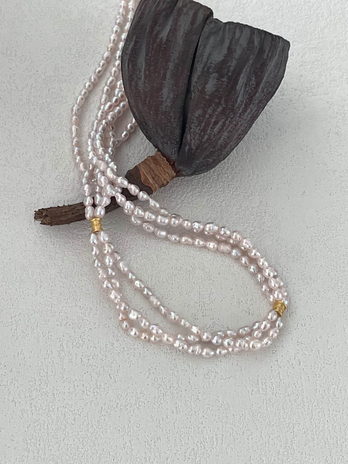 Triple Pink Pearl Dream Necklace - SOLIS