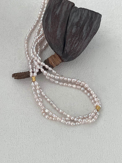 Triple Pink Pearl Dream Necklace - SOLIS
