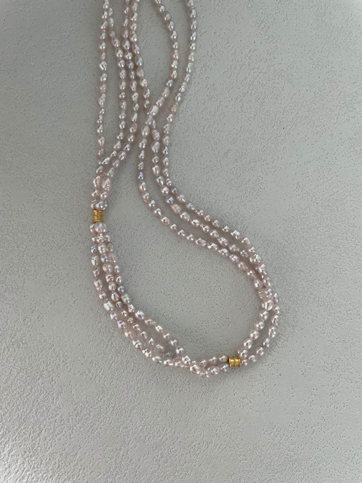 Triple Pink Pearl Dream Necklace - SOLIS