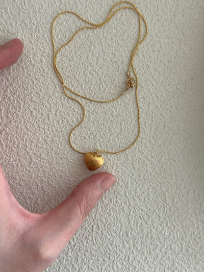 Matte Heart Chain Necklace - SOLIS