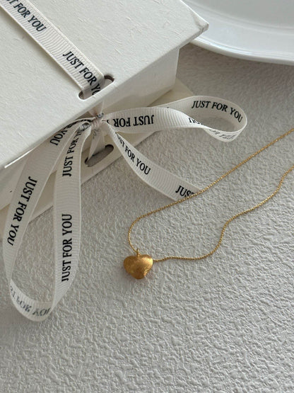 Matte Heart Chain Necklace - SOLIS