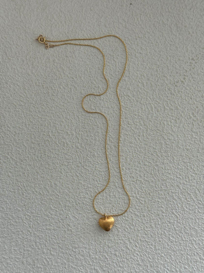 Matte Heart Chain Necklace - SOLIS