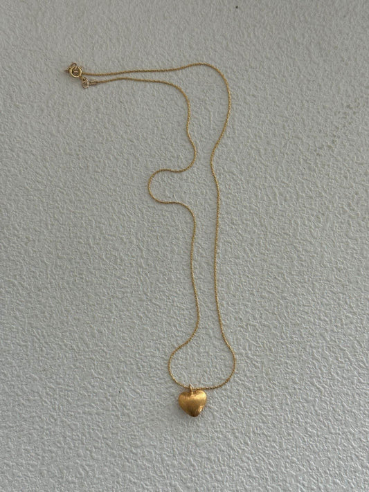 Matte Heart Chain Necklace - SOLIS