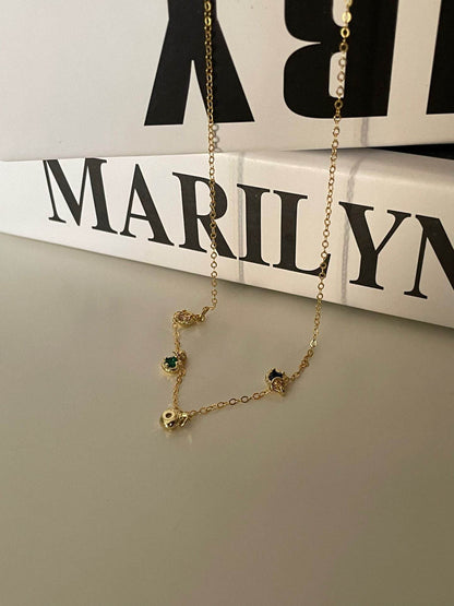 Mini Sparkle Pendant Necklace – 14K Gold-Filled Chain - SOLIS