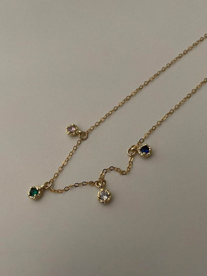 Mini Sparkle Pendant Necklace – 14K Gold-Filled Chain - SOLIS