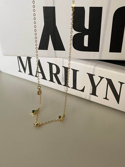 Mini Sparkle Pendant Necklace – 14K Gold-Filled Chain - SOLIS