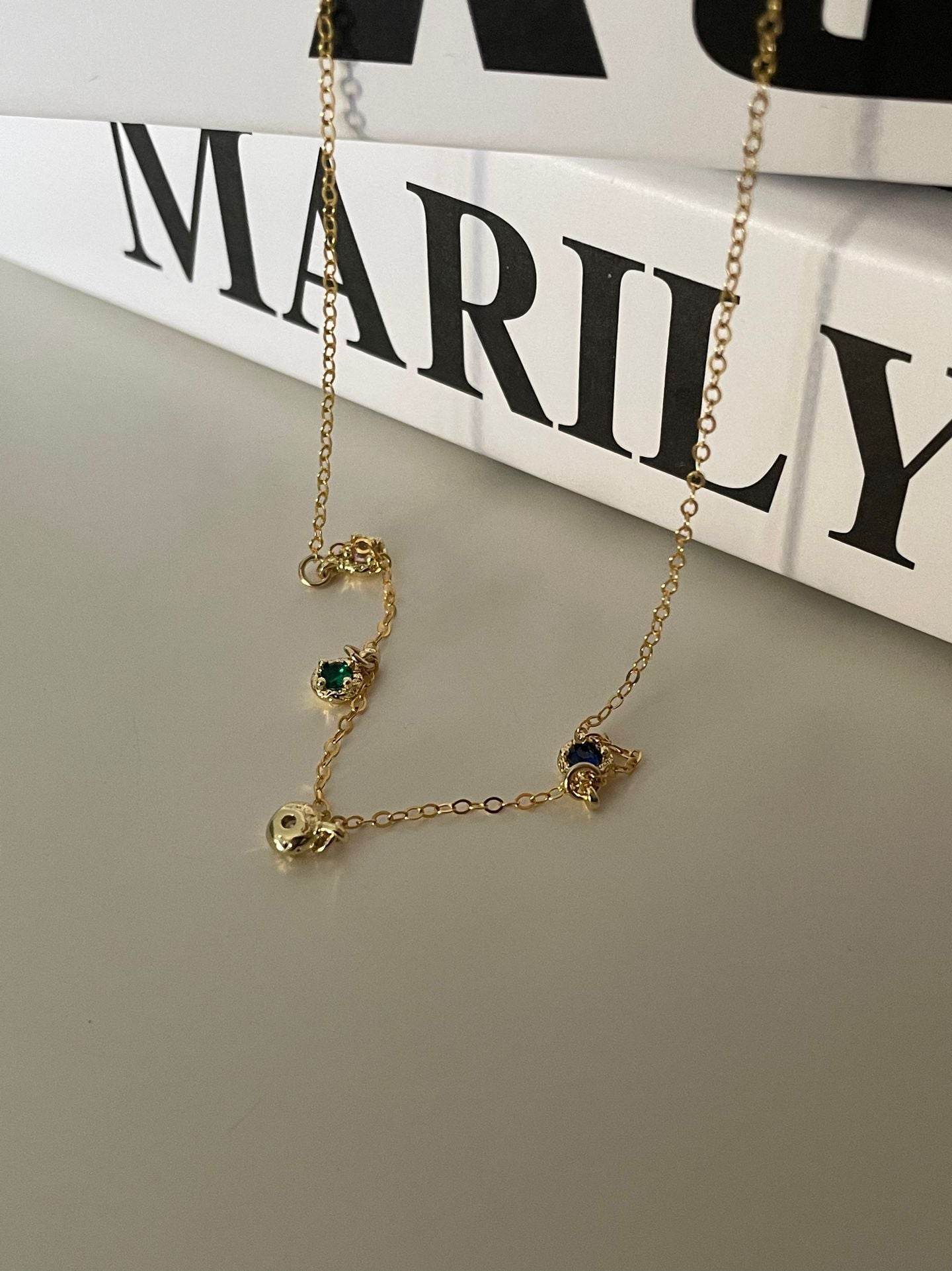 Mini Sparkle Pendant Necklace – 14K Gold-Filled Chain - SOLIS