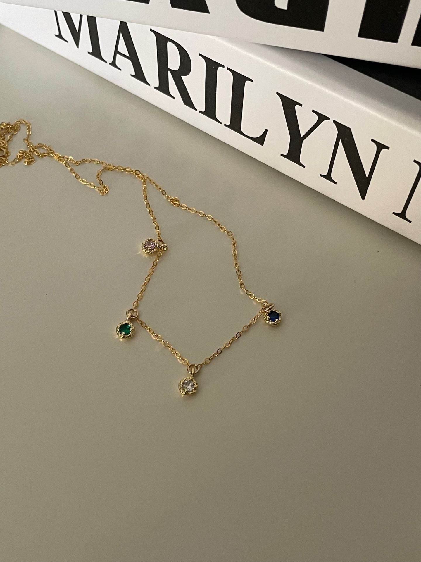 Mini Sparkle Pendant Necklace – 14K Gold-Filled Chain - SOLIS