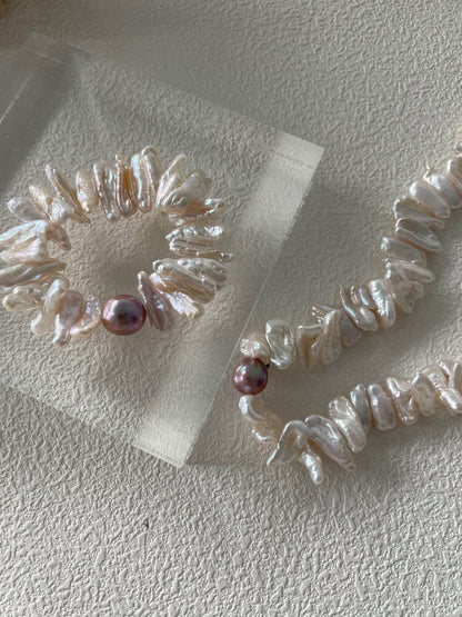 Petal Sun Pearl Necklace - SOLIS