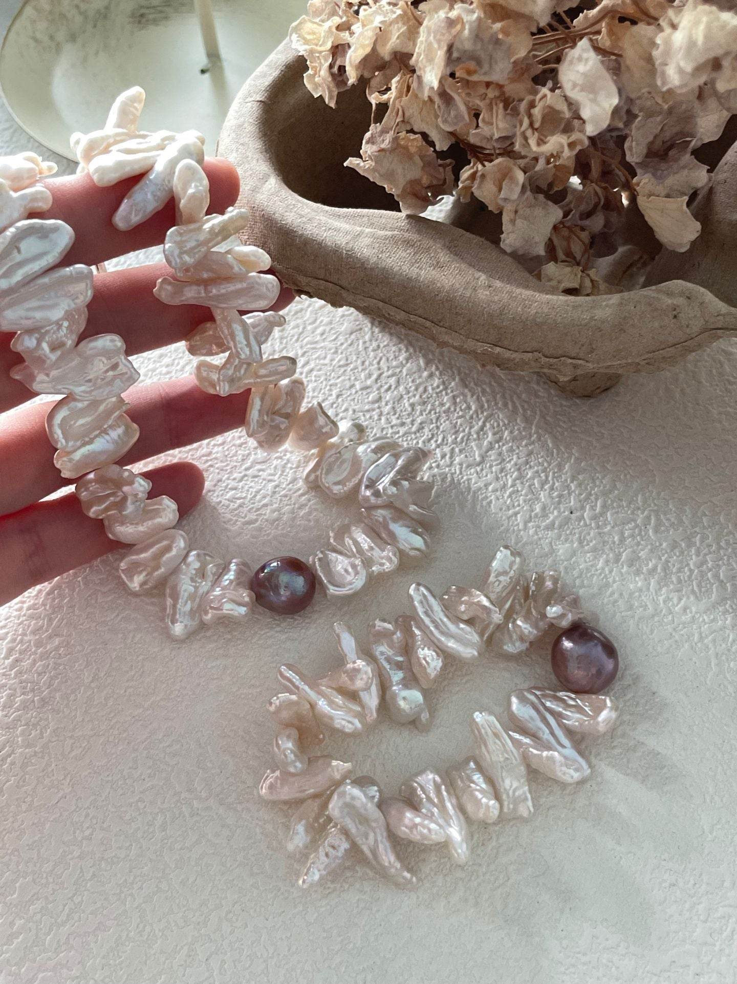Sunburst Set – Baroque Pearl Necklace & Bracelet Duo - SOLIS