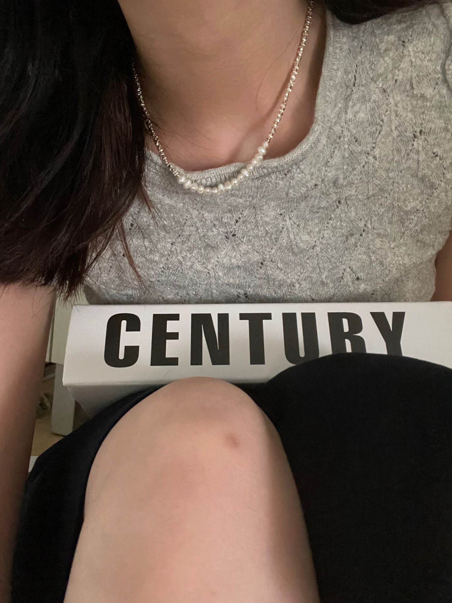 Silver Fragments & Pearl Necklace - SOLIS