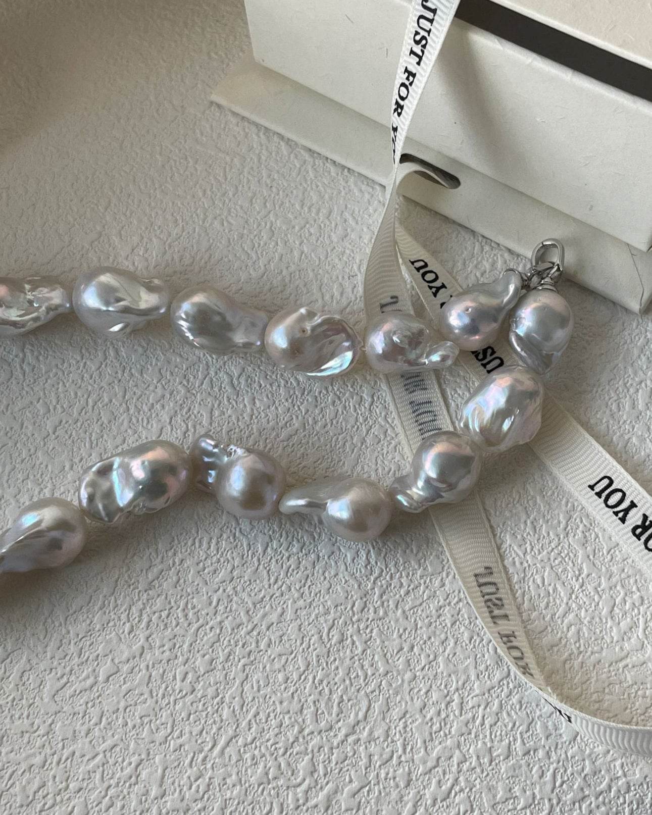 “Sculpture” – Baroque Pearl Statement Necklace - SOLIS