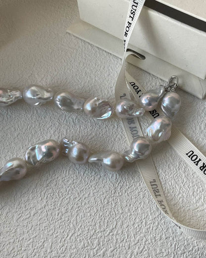 “Sculpture” – Baroque Pearl Statement Necklace - SOLIS