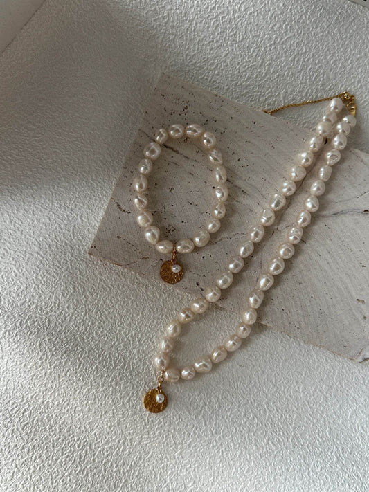 Gardener Pearl Set (Necklace + Bracelet) - SOLIS