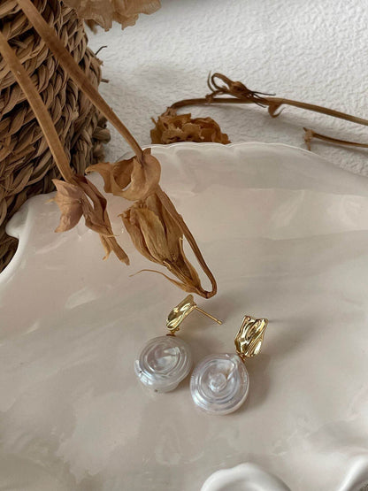 Roman Holiday Baroque Pearl Earrings - SOLIS