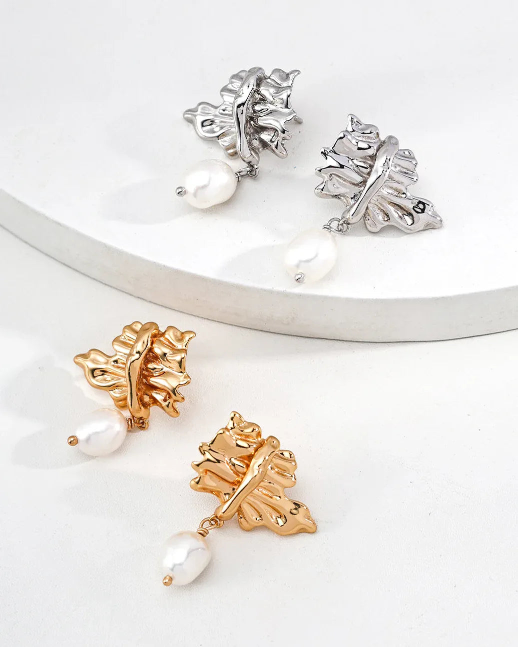 Vintage-Inspired Sterling Silver Pearl Drop Earrings - SOLIS MOOD