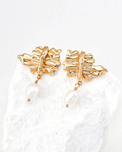 Vintage-Inspired Sterling Silver Pearl Drop Earrings - SOLIS MOOD