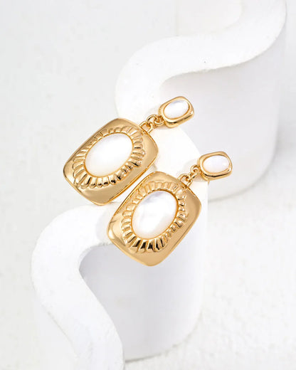 Vintage Gold Pearl Drop Earrings · 925 Silver & Mother-of-Pearl - SOLIS MOOD