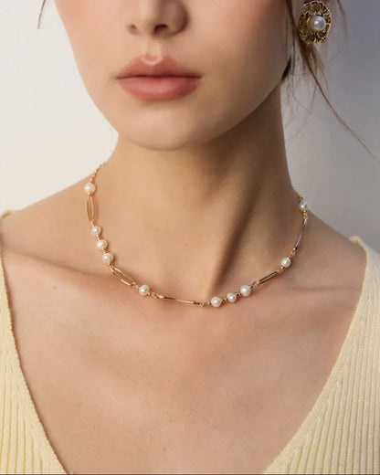 Freshwater Pearl Chain Necklace – 18K Gold Vermeil - SOLIS MOOD