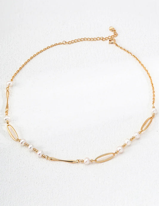 Freshwater Pearl Chain Necklace – 18K Gold Vermeil - SOLIS MOOD