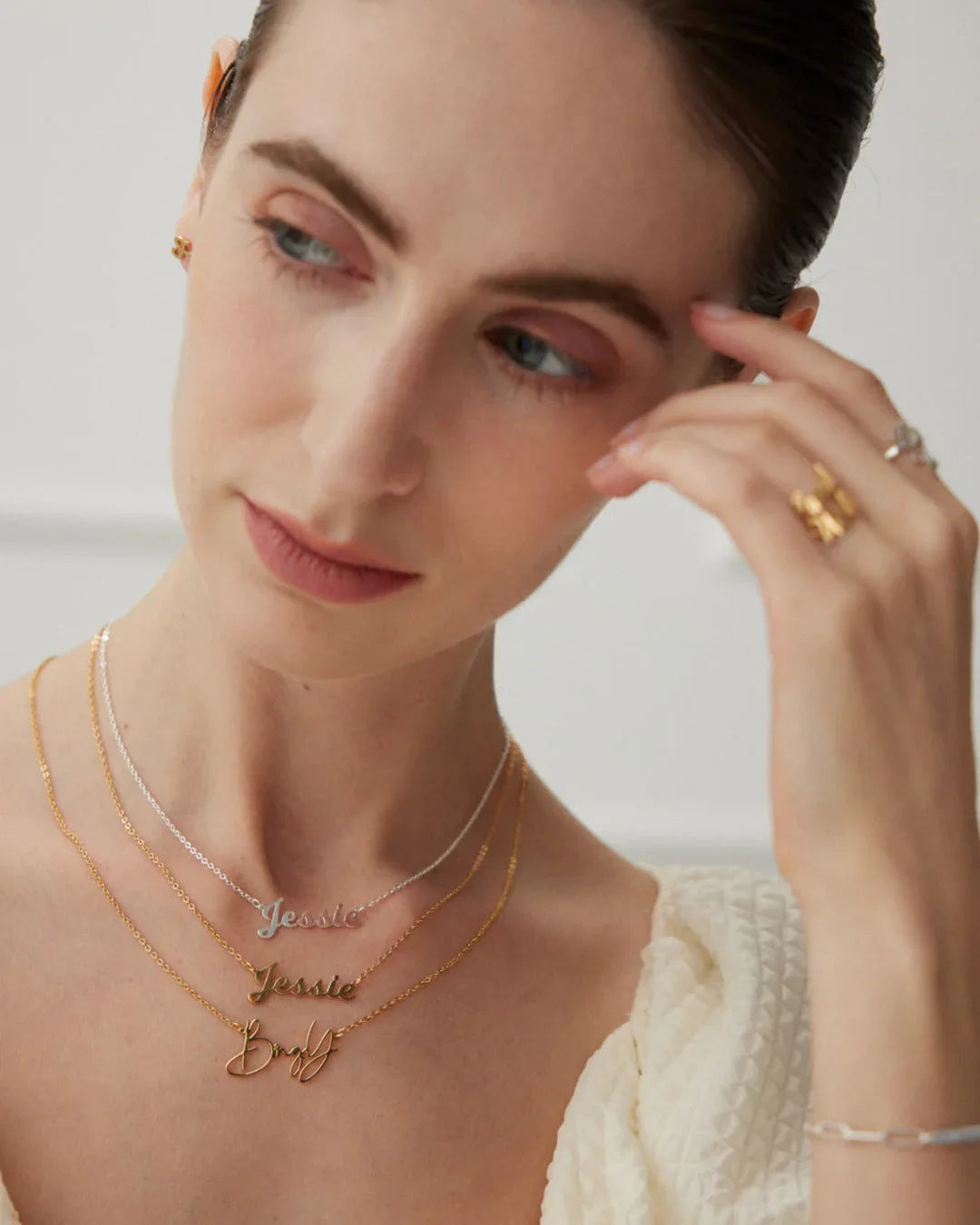 Minimal Custom Name Necklace – 18K Gold Vermeil on 925 Silver - SOLIS MOOD