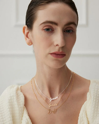 Minimal Custom Name Necklace – 18K Gold Vermeil on 925 Silver - SOLIS MOOD