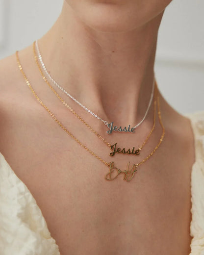 Minimal Custom Name Necklace – 18K Gold Vermeil on 925 Silver - SOLIS MOOD