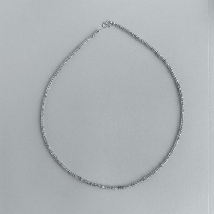 Gray Moonstone Choker Necklace – Minimalist 925 Silver Jewelry for Quiet Luxury - SOLIS