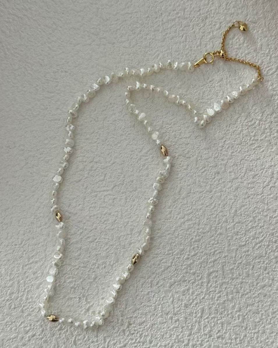 Mini Baroque Pearl Layering Necklace - SOLIS
