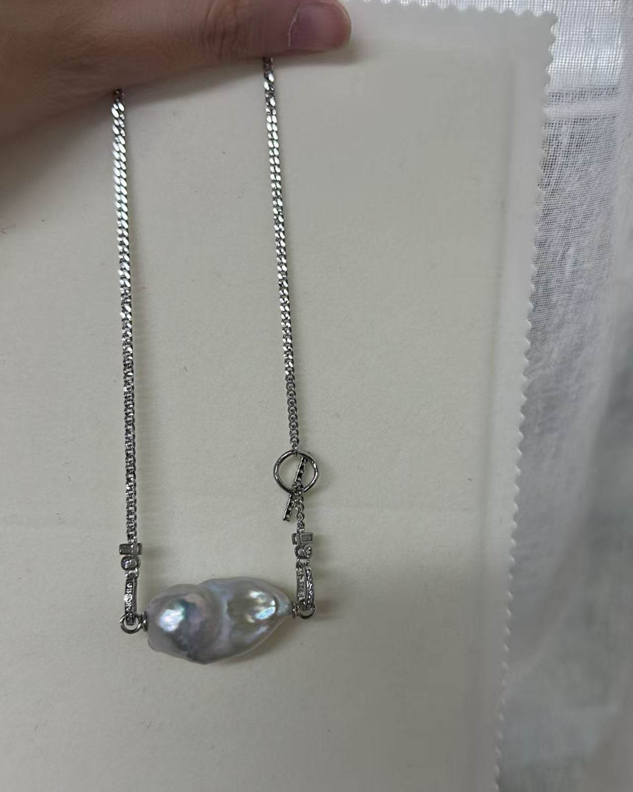 Private Treasures ·Aurora Blue Blood Baroque Cuban Necklace - SOLIS