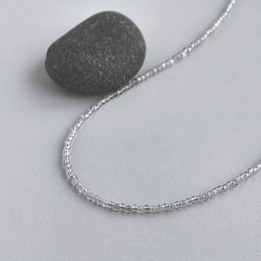 Gray Moonstone Choker Necklace – Minimalist 925 Silver Jewelry for Quiet Luxury - SOLIS