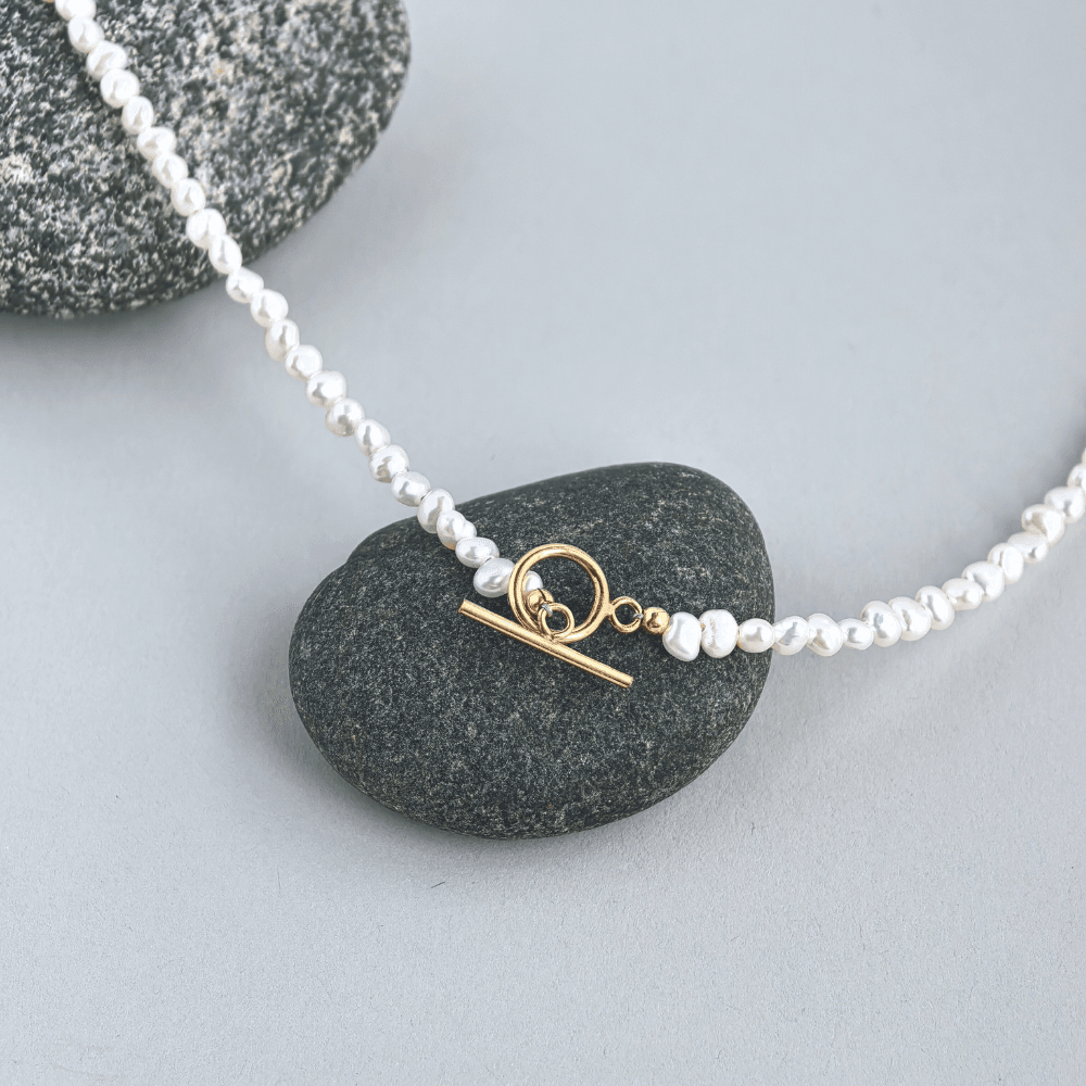 Baroque Pearl Necklace – Handmade in 14k Gold · Solis Jewelry - SOLIS