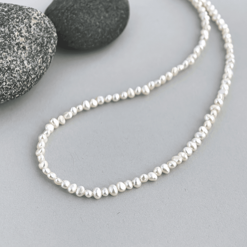 Baroque Pearl Necklace – Handmade in 14k Gold · Solis Jewelry - SOLIS