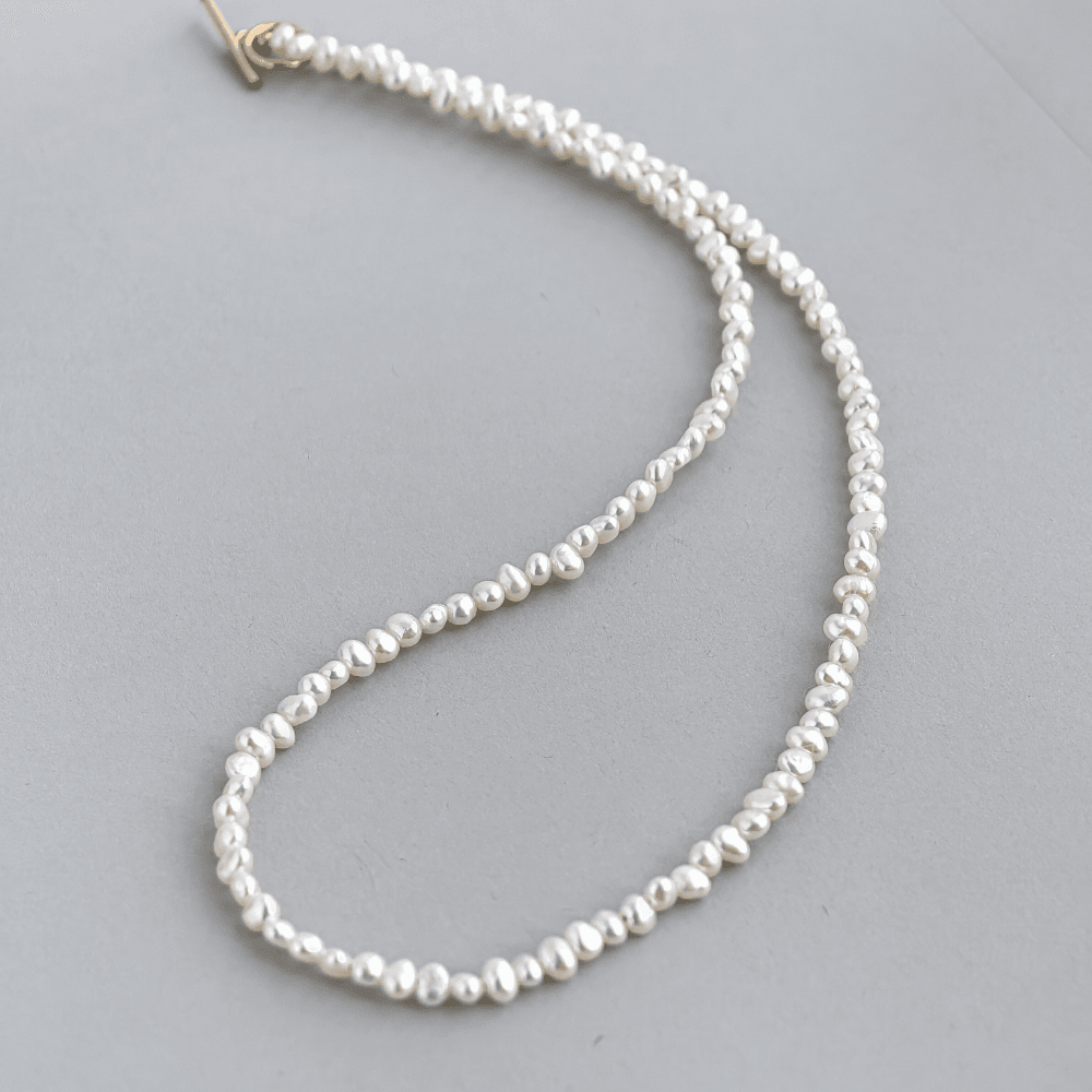 Baroque Pearl Necklace – Handmade in 14k Gold · Solis Jewelry - SOLIS