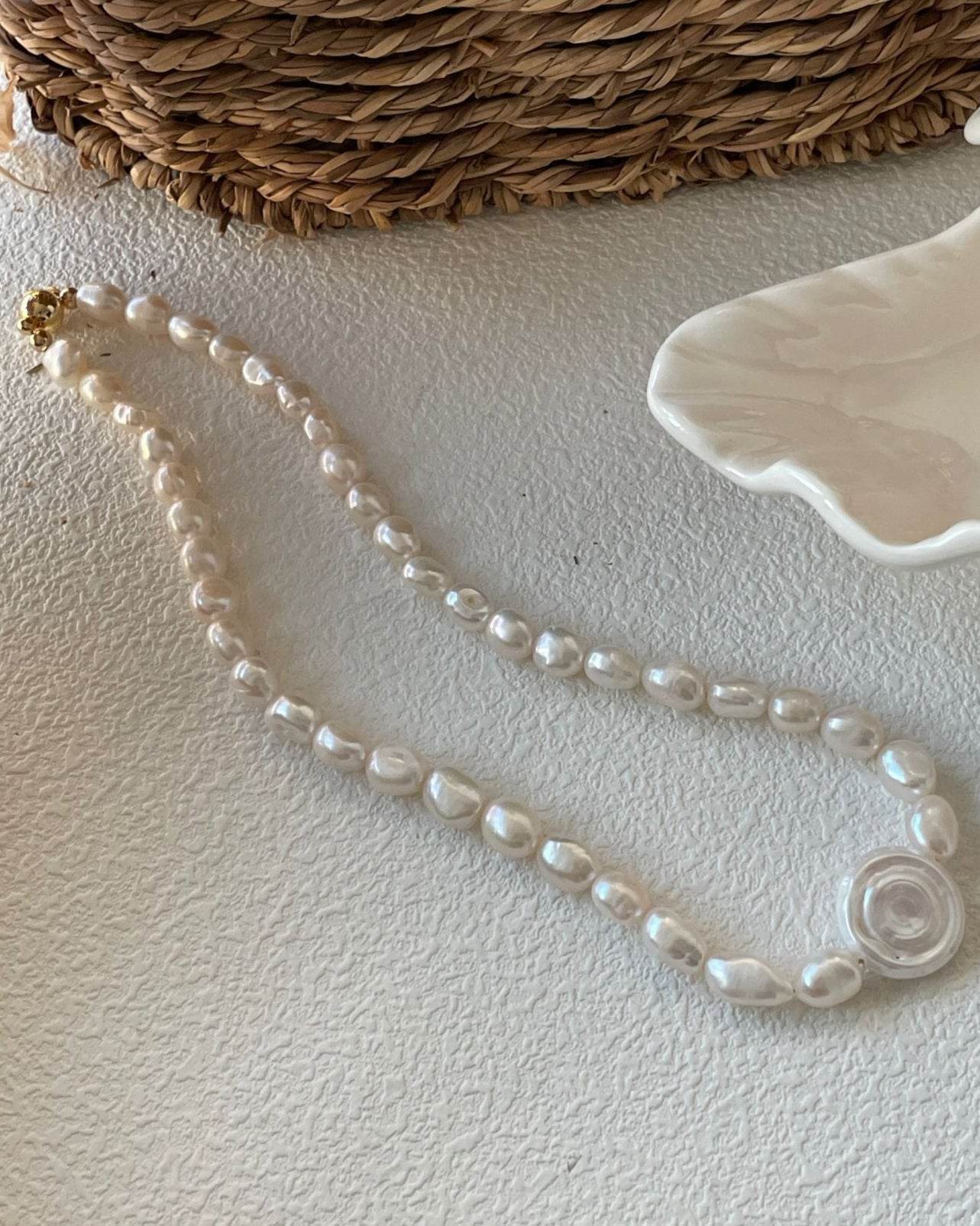 Roman Holiday Cameo Pearl Necklace – 14K Gold Filled - SOLIS