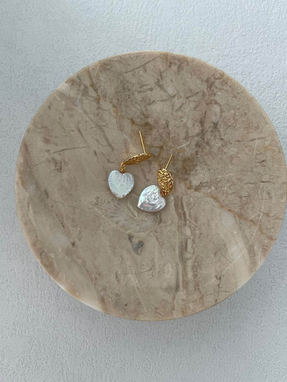 Heart of Pearl Earrings – 18K Gold Vermeil - SOLIS