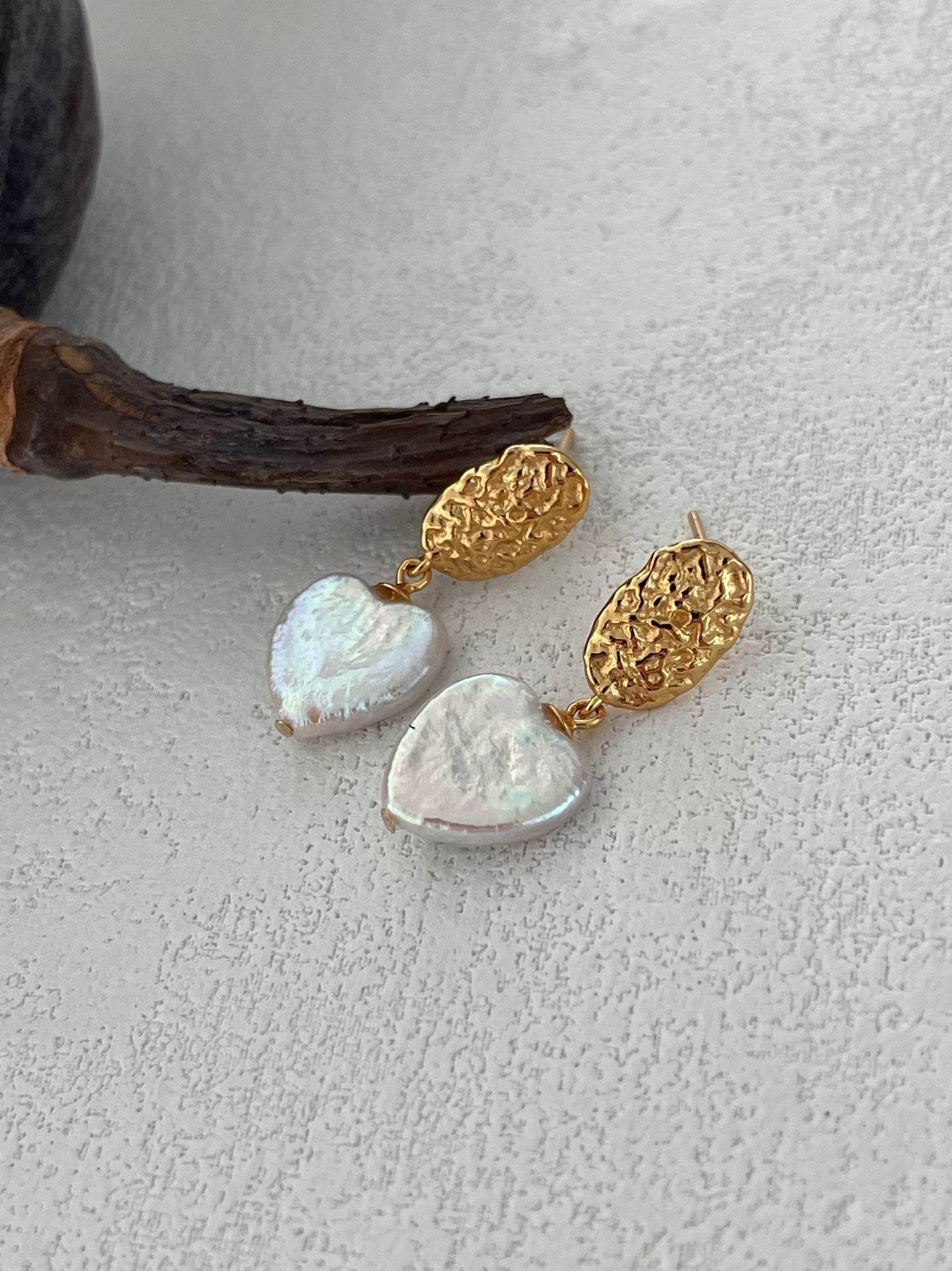 Heart of Pearl Earrings – 18K Gold Vermeil - SOLIS