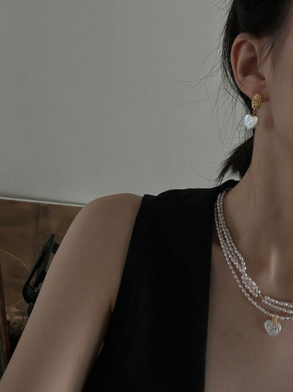 Heart of Pearl Earrings – 18K Gold Vermeil - SOLIS