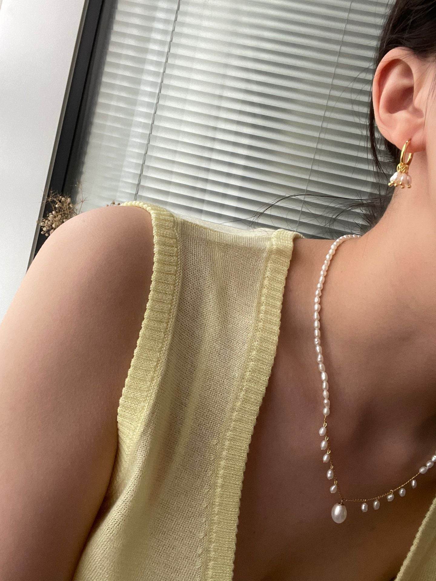 “Fleur” Freshwater Pearl Layering Necklace - SOLIS