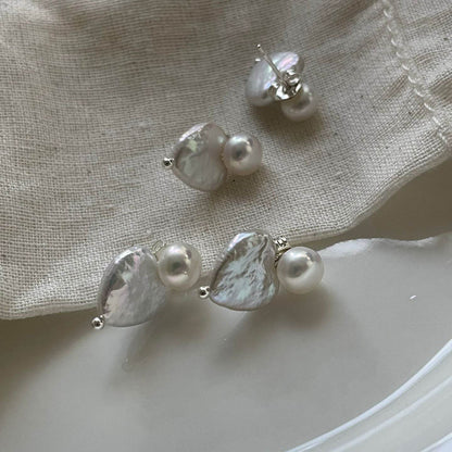 Heart & Glow Pearl Studs - SOLIS