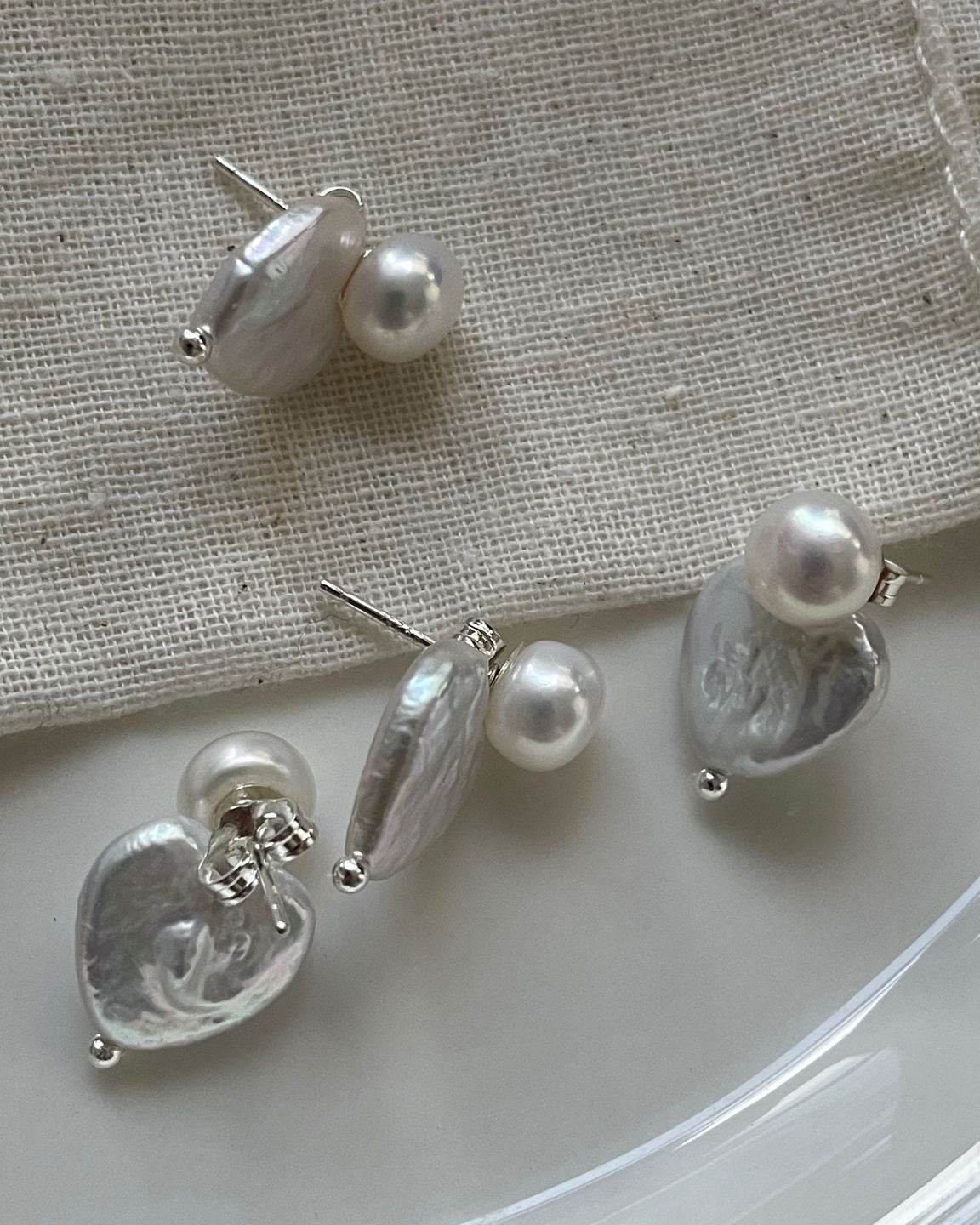 Heart & Glow Pearl Studs - SOLIS