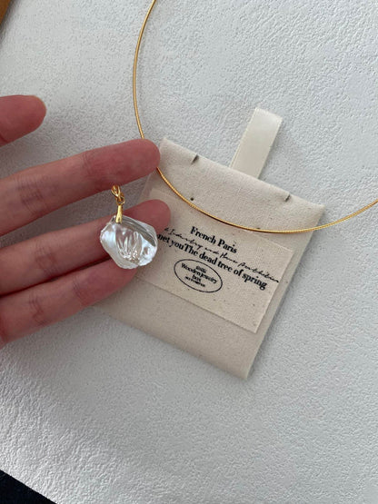 Petal Drop Necklace – 18K Gold Vermeil Choker - SOLIS