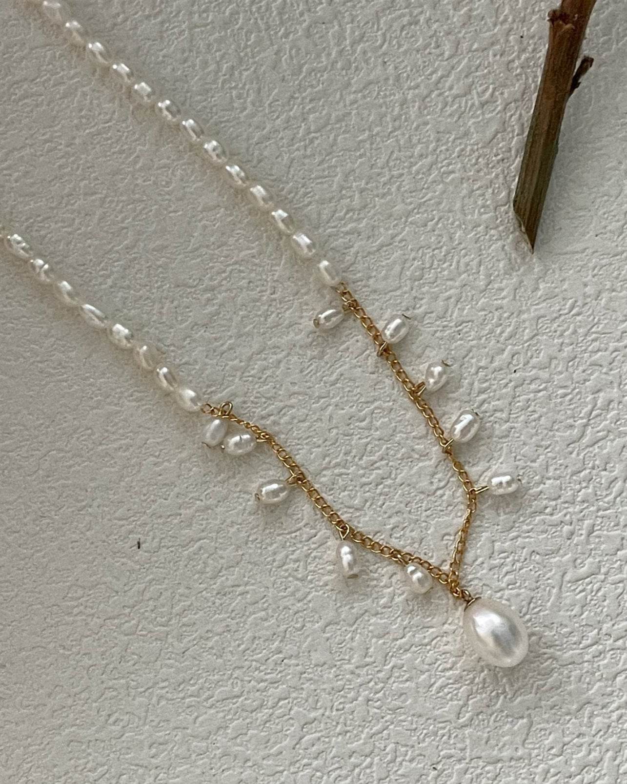 “Fleur” Freshwater Pearl Layering Necklace - SOLIS