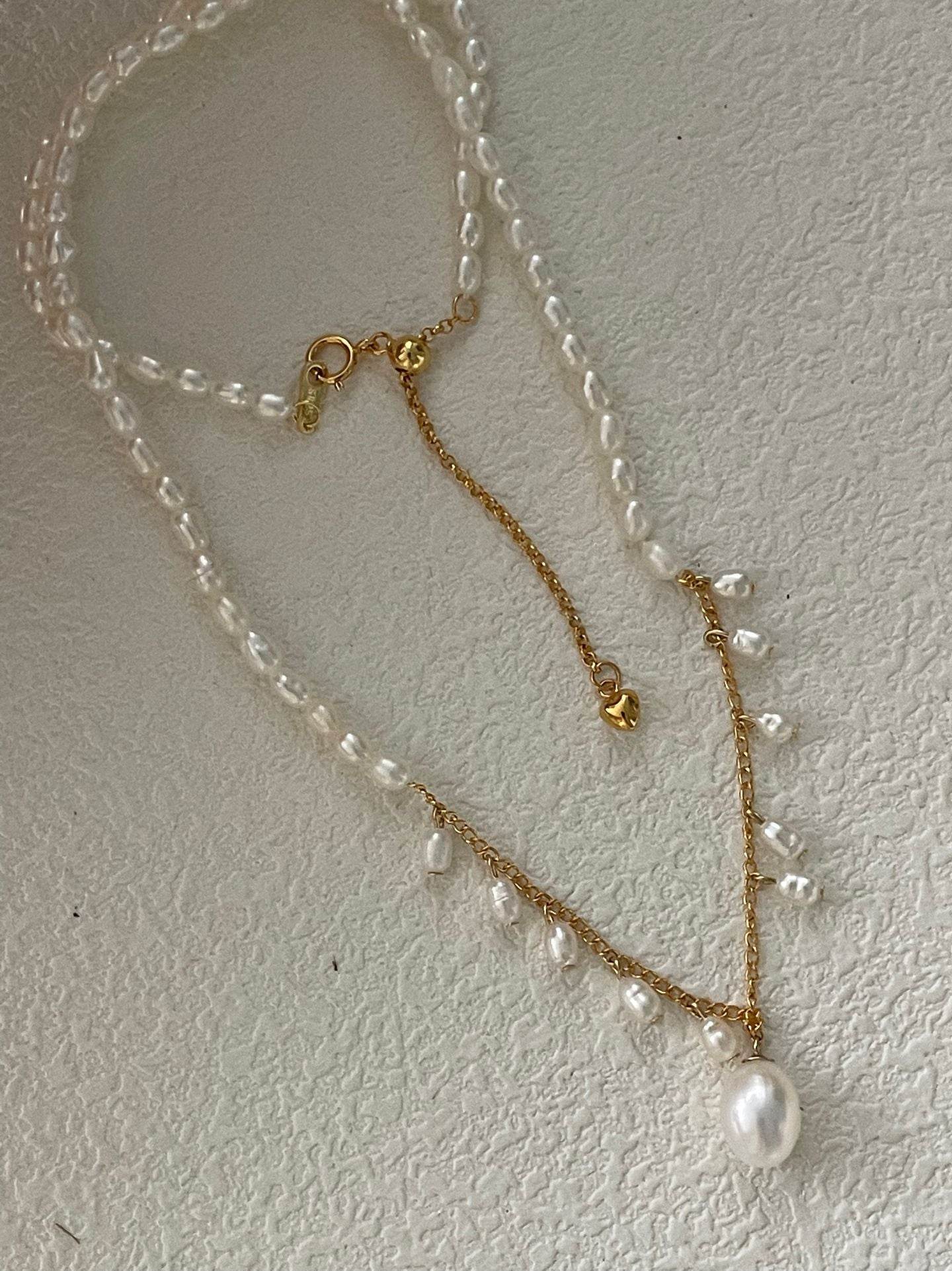 “Fleur” Freshwater Pearl Layering Necklace - SOLIS